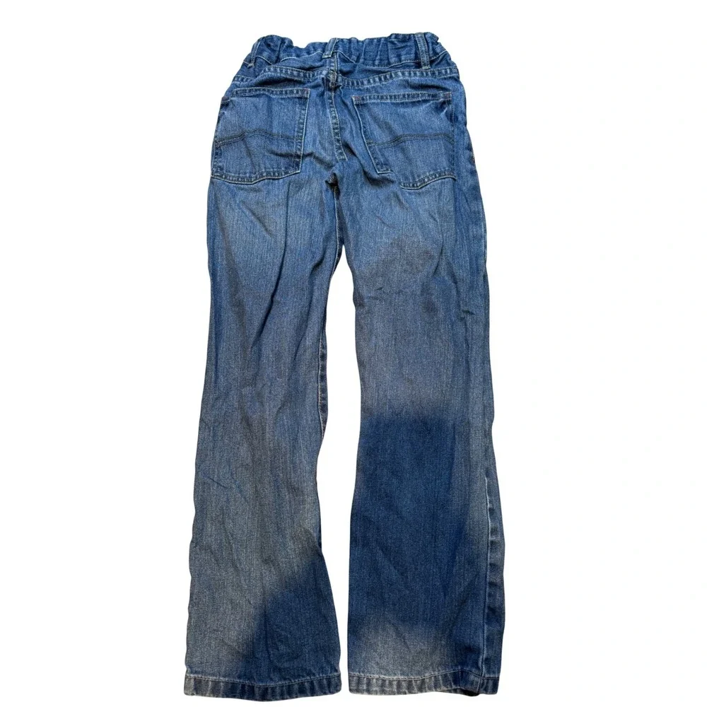 Mini Boden Kids Blue Straight Leg Adjustable Waist Denim‎ Jeans Size 10Y